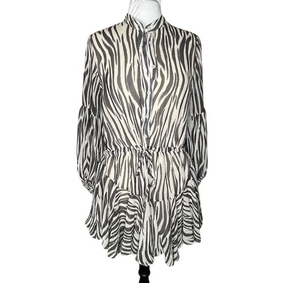 Vici Dresses & Skirts - Vici Women's Zebra Print Button-Down Mini Dress Size M